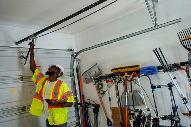 Professional Garage Door Panel Replacement technician working in Haw River, NC